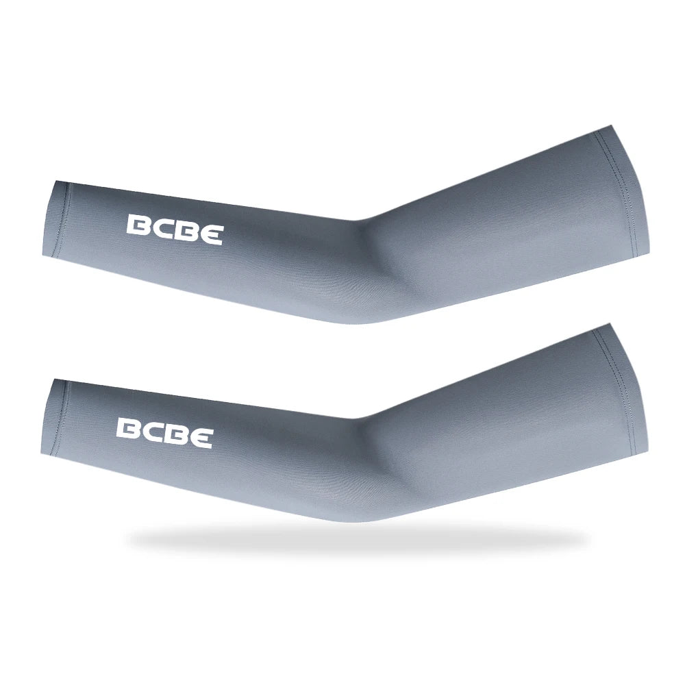 BCBE-ING Ice Silk Cycling Arm Sleeves Sports Sun UV Protection Outdoor Travel Running Gym Fitness Cool Summer Road Arm Sleeves