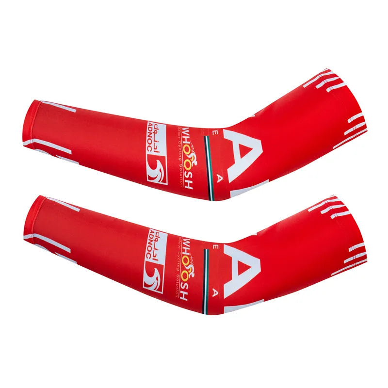 UAE Team UV Protection Bicycle Sleeves Sunscreen Arm Warmer Running Cycling Mtb Arm Cover Cuff for Sports Fitness