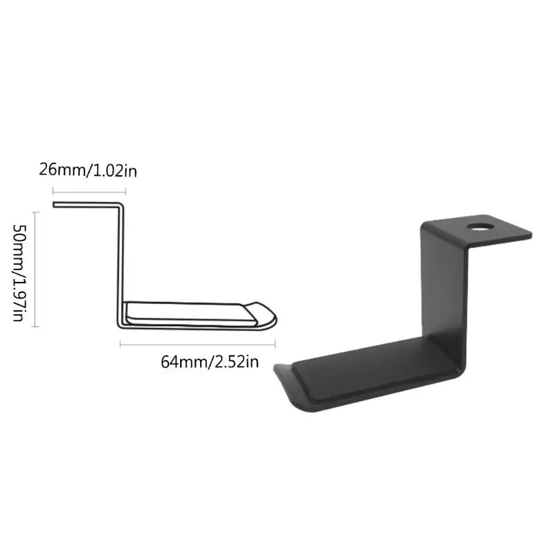 Portable Aluminum Alloy Headphone Stand Holder Rotary Hanging Hook Metal Headset Hanger