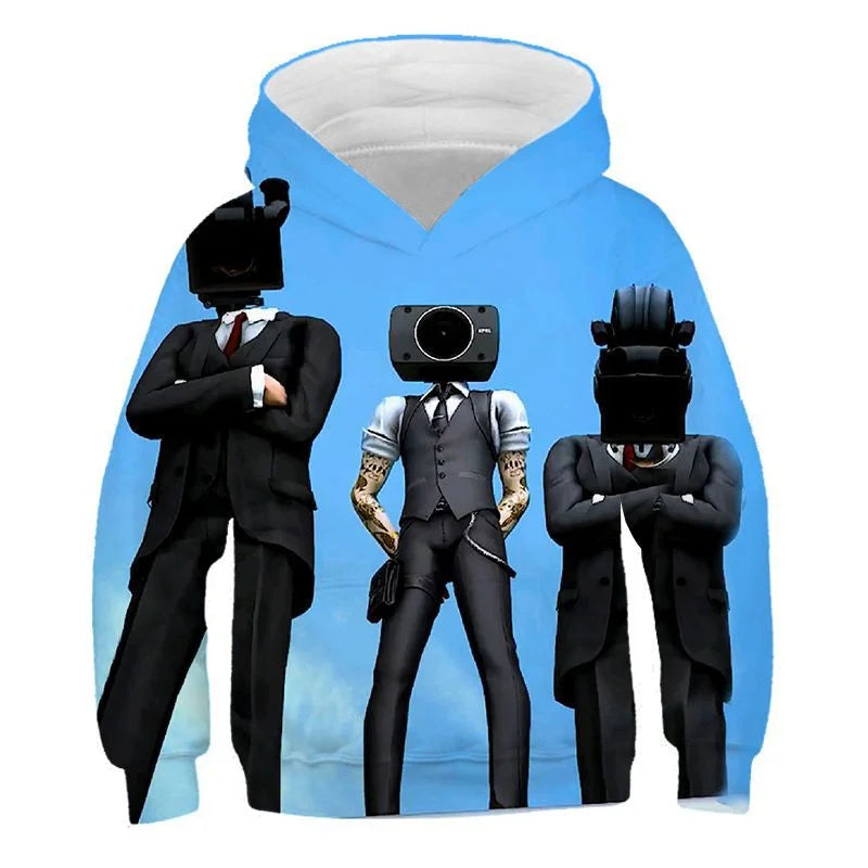 New Autumn 3D Game Skibidi Toilet Printing Hoodies For Men Children Fashion Streetwear Hooded Sweatshirts Harajuku Tops Clothing