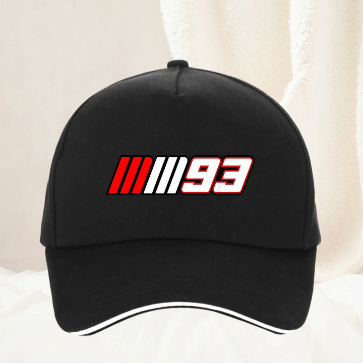 Summer Motorcycle Race Car No. 93 Printed Baseball Cap Fashion Leisure Sports man racing hat Adjustable Golf hats