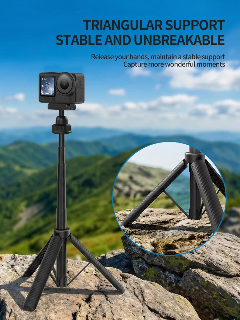 Mini Tripod Stand For Action6 & Osmo Nano , 20-67cm adjustable length selfie stick tripod Action Tripod accessories
