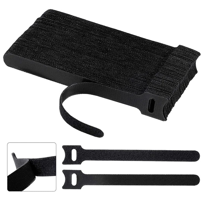 10-100pcs Releasable Cable Organizer Ties Mouse Earphones Wire Management Nylon Cable Ties Reusable Loop Hoop Tape Straps Tie