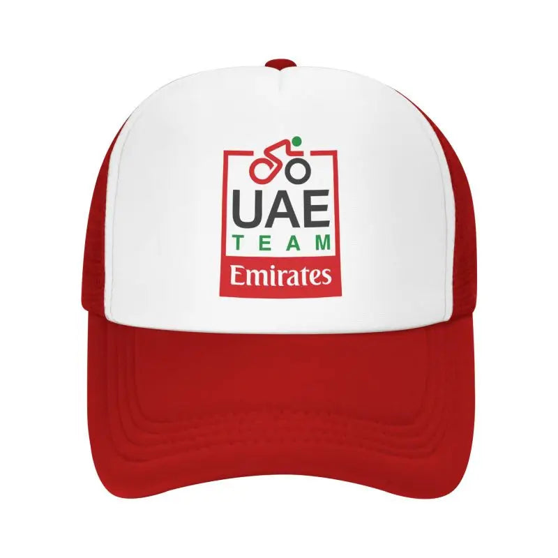 UAE Road Vehicle Print Mesh Baseball Cap Summer Breathable Sun Visor Hats Unisex Adjustable Snapback Caps Adults Trucker Hat