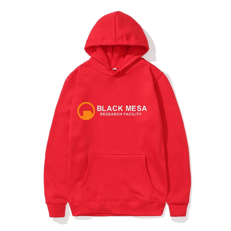 Autumn winter Black Mesa Research Facility Hoodies Men Hooded Sweatshirt Portal Game Casual Pullover Harajuku Oversized Hoodies