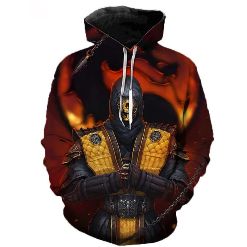 Mortal Kombat Game 3D Print Hoodie Men Women Streetwear Fashion Hoodies Oversized Pullovers Hooded Sweatshirts Tops Man Clothing