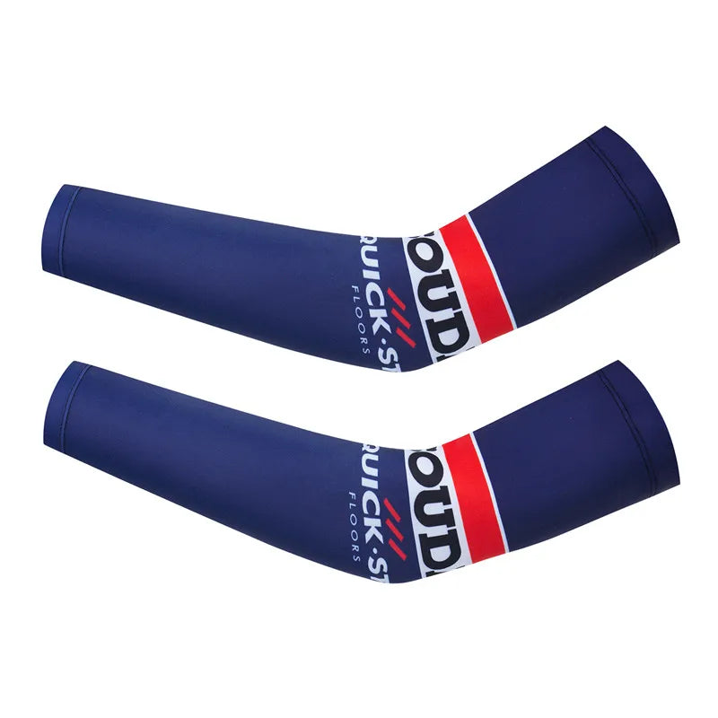 UAE Team UV Protection Bicycle Sleeves Sunscreen Arm Warmer Running Cycling Mtb Arm Cover Cuff for Sports Fitness