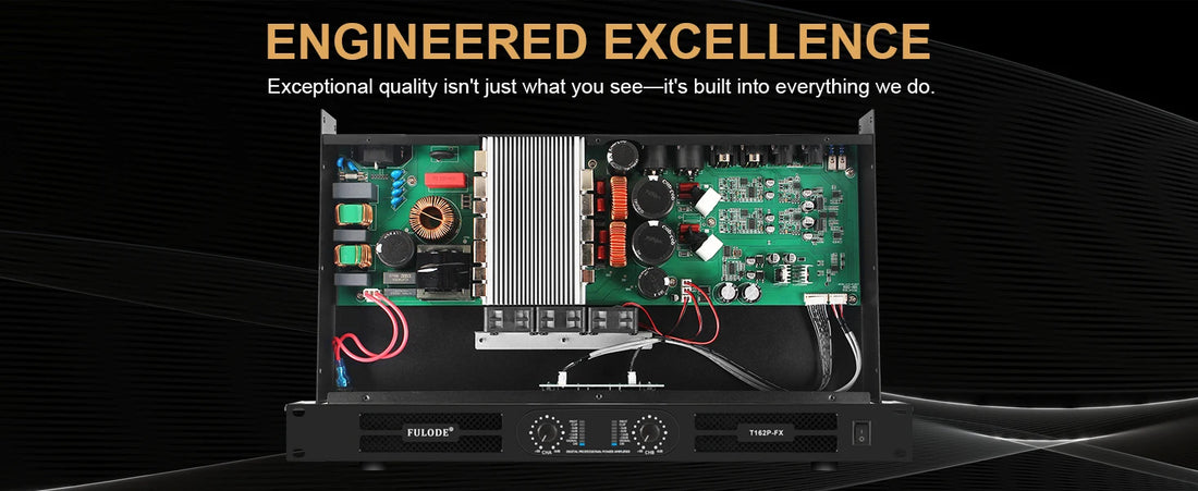 FULUODE T162P-FX Professional dual-channel power amplifier 1U 2 x 1500W 4-ohm audio amplifier with XLR stereo bridged, parallel
