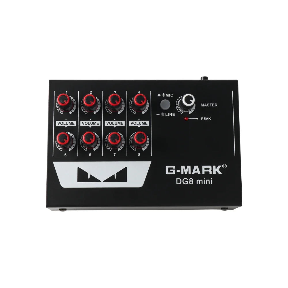 Sound Mixer Line Mixer G-MARK DG8mini Ultra Low Noise 8 Channels Mini Power Supply DC5V Easy Operation Audios Mixer