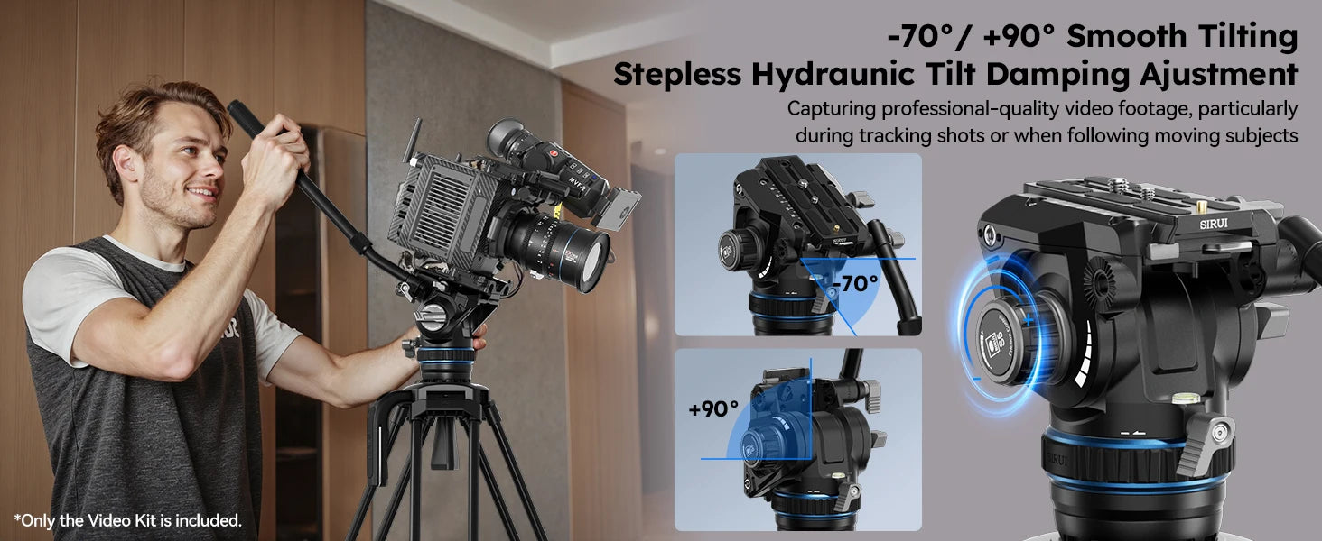 SIRUI SQ75 178CM Aluminum Alloy Travel Tripod For DLRS Camera Stability Tripod For Camera and Phone 8KG Load
