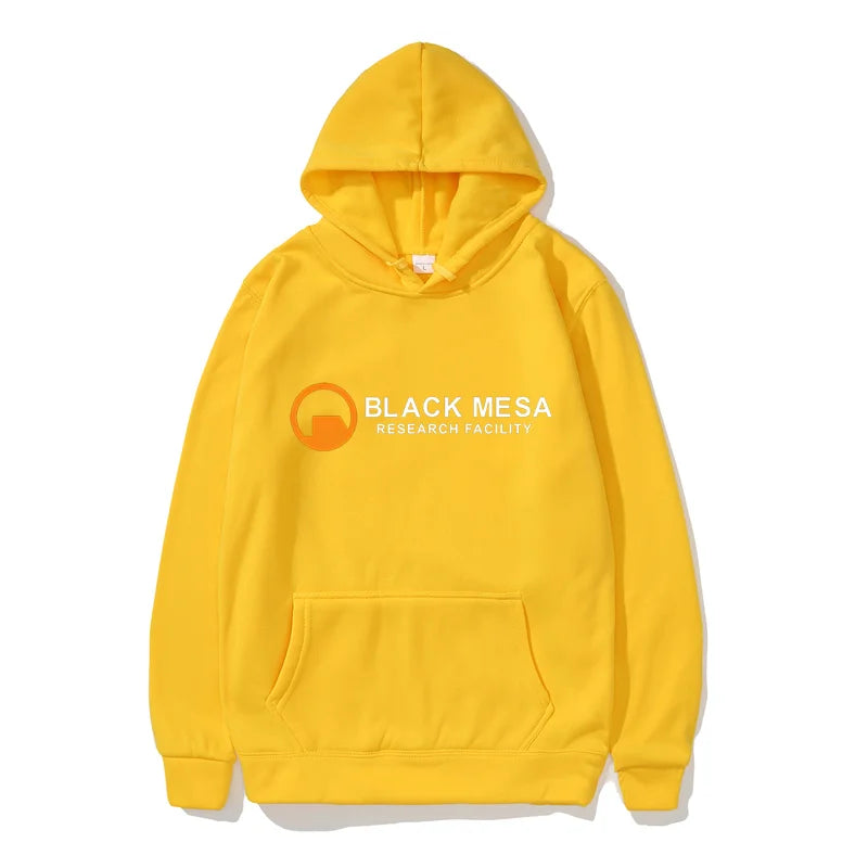 Autumn winter Black Mesa Research Facility Hoodies Men Hooded Sweatshirt Portal Game Casual Pullover Harajuku Oversized Hoodies