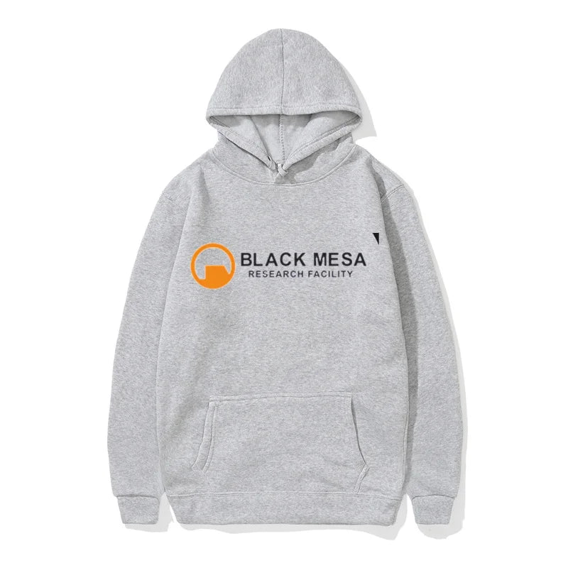 Autumn winter Black Mesa Research Facility Hoodies Men Hooded Sweatshirt Portal Game Casual Pullover Harajuku Oversized Hoodies