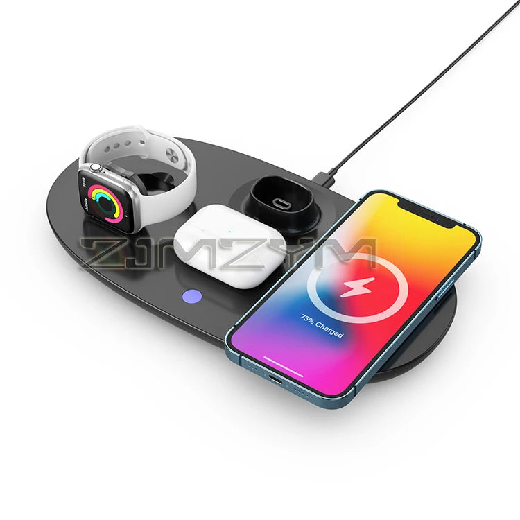 4In1 Headphones Stand For Airpods Max Detachable Headset Holder Hanger Wireless Charger For Phone Watch Bluetooth Headset