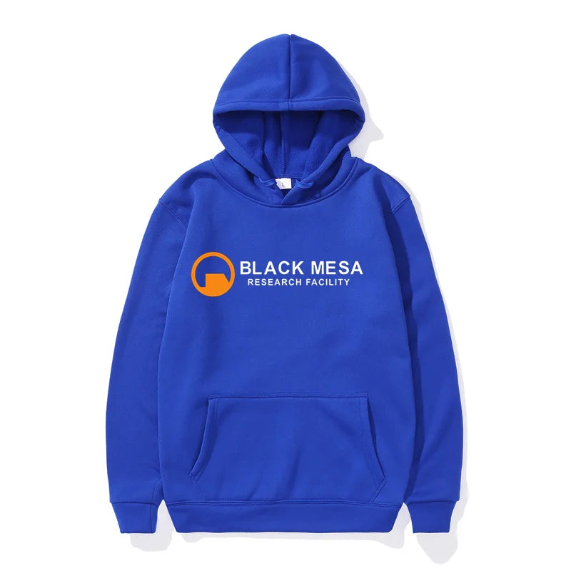 Autumn winter Black Mesa Research Facility Hoodies Men Hooded Sweatshirt Portal Game Casual Pullover Harajuku Oversized Hoodies