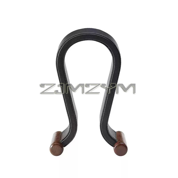 Universal Gaming Headset Stand Leather+Wood Headphone Holder Desk Display Shelf for Wired/Wireless Headphones Space Saving