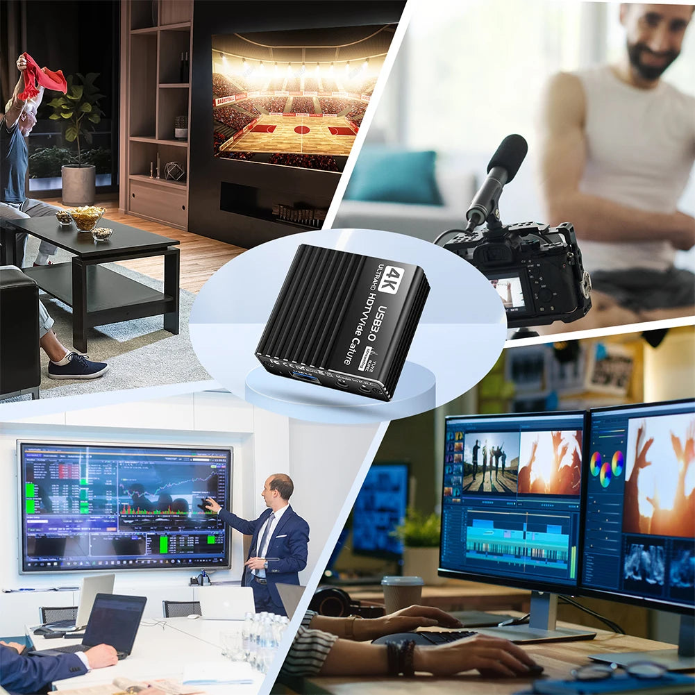 USB 3.0 Video Capture Card 1080P 60FPS Video/Audio Capture Device Live Recorder Grabber Capturer for Streaming Game Recording