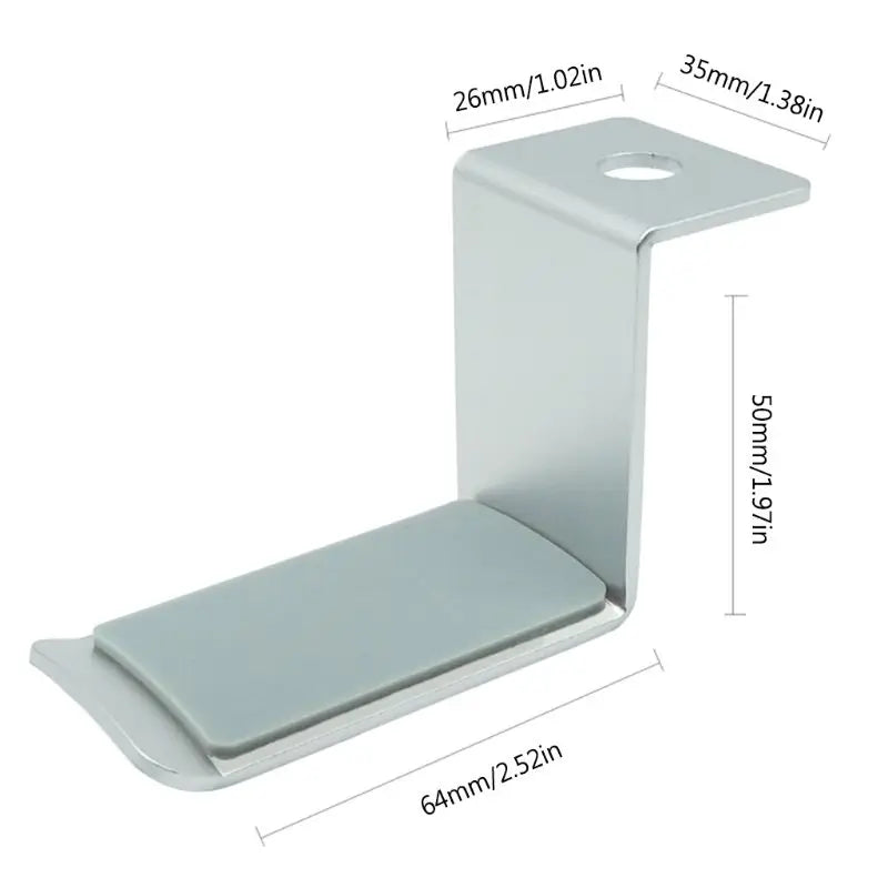 Portable Aluminum Alloy Headphone Stand Holder Rotary Hanging Hook Metal Headset Hanger