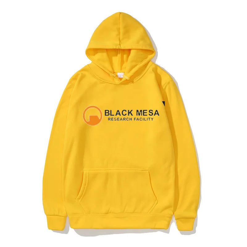 Autumn winter Black Mesa Research Facility Hoodies Men Hooded Sweatshirt Portal Game Casual Pullover Harajuku Oversized Hoodies