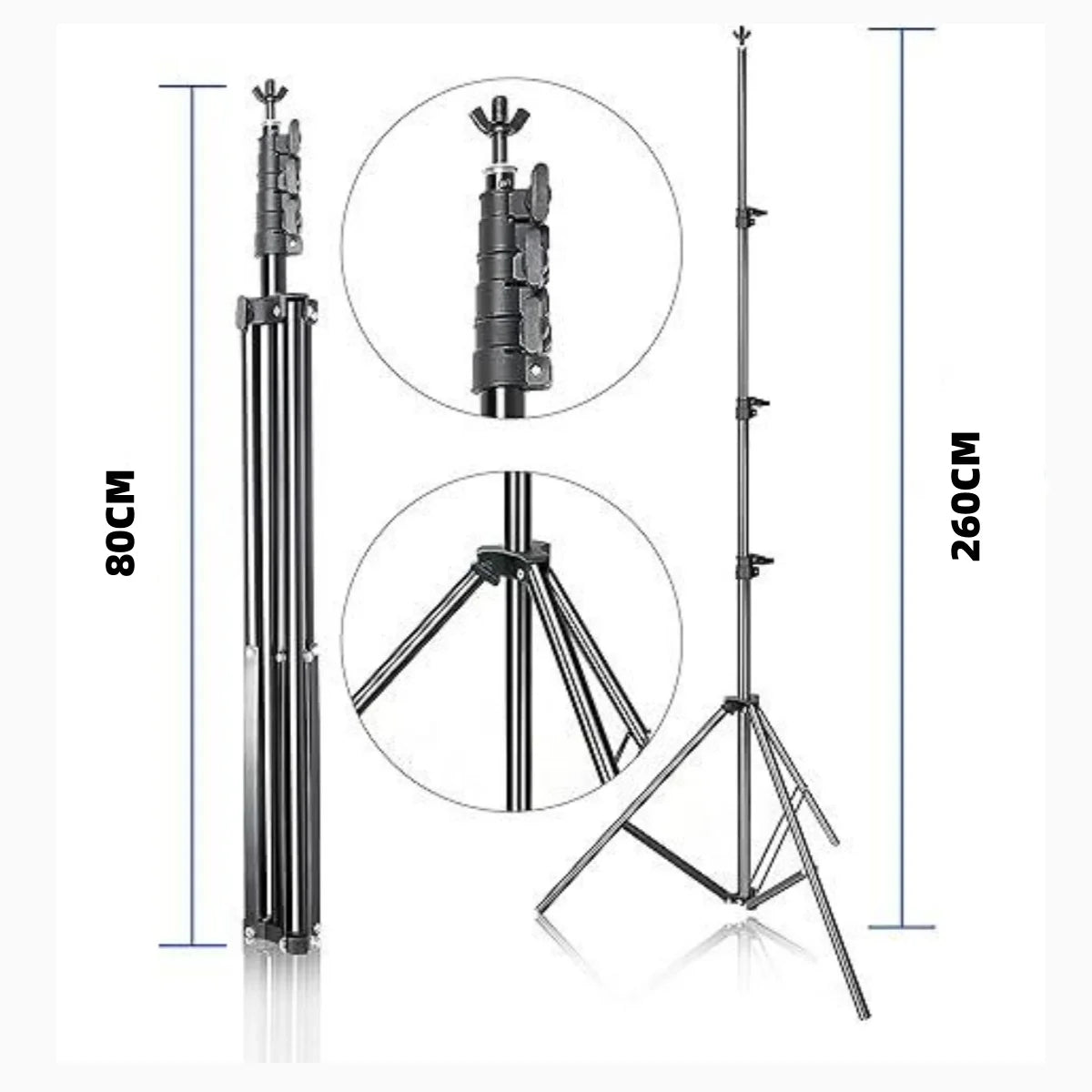 Photography Background Stand Kit With Backdrops Cloth Stand Support System 2.6X3M for Photo Studio Chroma Key Green Screen Frame