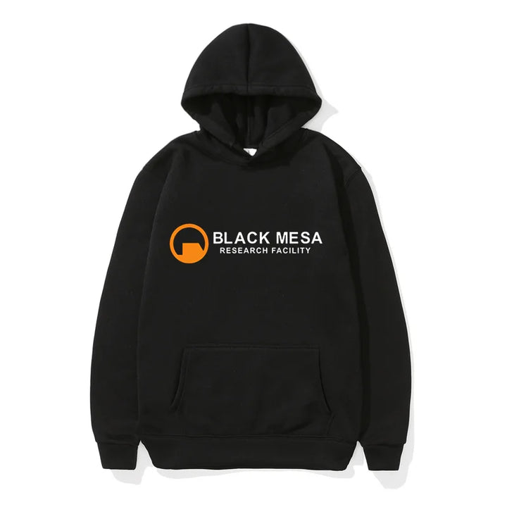 Autumn winter Black Mesa Research Facility Hoodies Men Hooded Sweatshirt Portal Game Casual Pullover Harajuku Oversized Hoodies