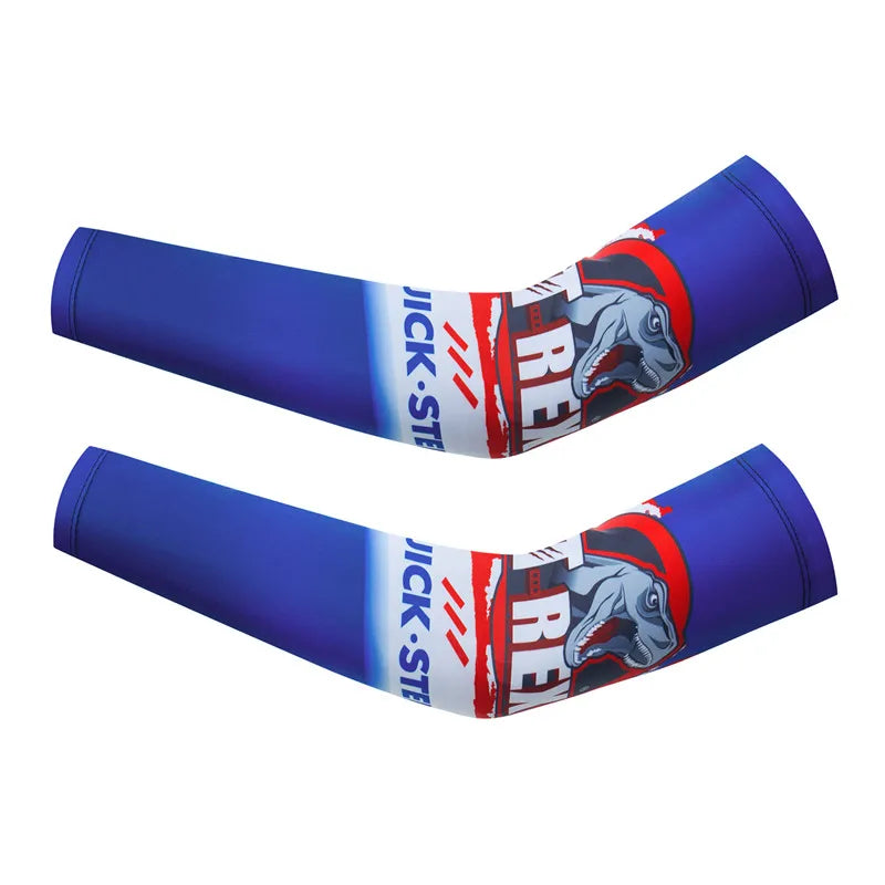 UAE Team UV Protection Bicycle Sleeves Sunscreen Arm Warmer Running Cycling Mtb Arm Cover Cuff for Sports Fitness