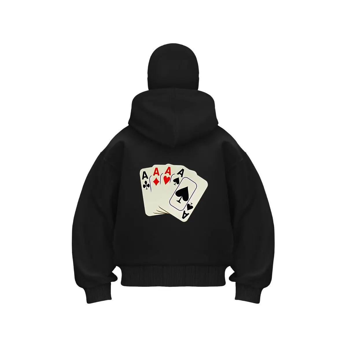 Poker Aces Gaming Inspired Art Unisex Double Hooded Fall Winter Men Clothing Masked Outfit