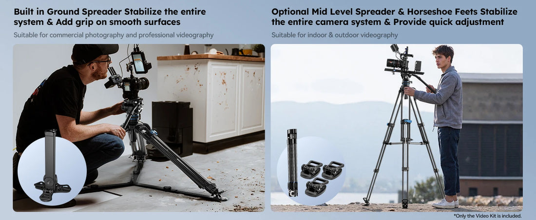 SIRUI SQ75 178CM Aluminum Alloy Travel Tripod For DLRS Camera Stability Tripod For Camera and Phone 8KG Load