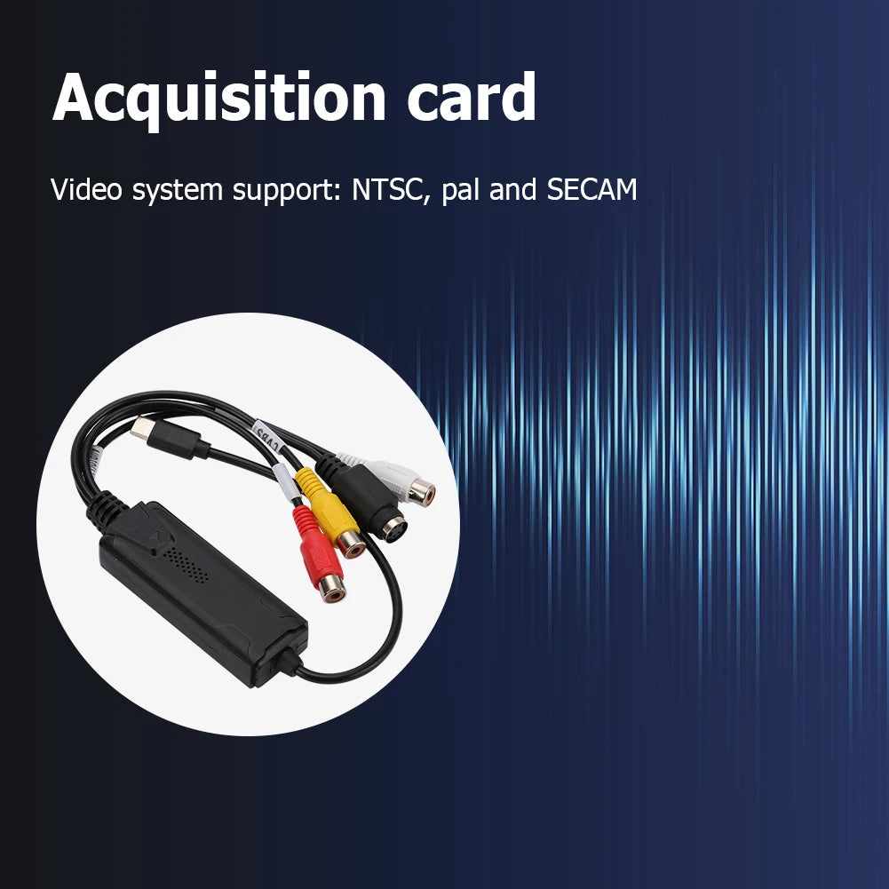 USB 3.1 Audio Video Capture Card Adapter DVD/VCD/MP4 Type-C DVD Audio Capture Adapter Card 1 Channel Video Capture Converter