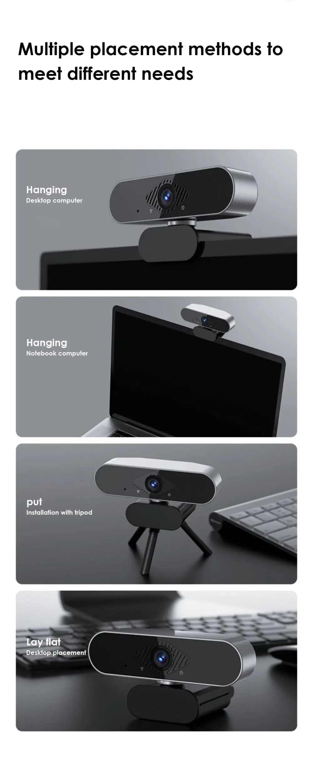 4K Webcam Plug And Play For Desktop Laptop Dedicated Live Streaming Camera for 2K HD Camera With Microphone Mini Computer Camera