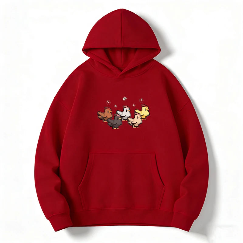 Christmas Chicken Stardew Valley Sweatshirt Pixel Art Gaming Gift Funny Stardew Hoodie Player Christmas Jumper Funny Sweatshirt