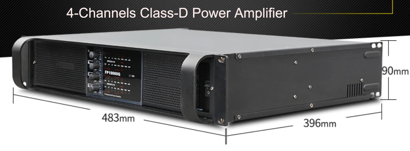 FP10000Q 4-channels Power Amplifier 10000watts Class-D  Professional Audio Amplifiers For Dual 15 Speakers Or Line Array