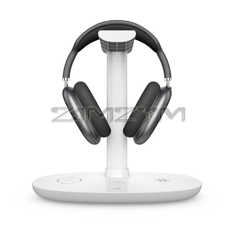 4In1 Headphones Stand For Airpods Max Detachable Headset Holder Hanger Wireless Charger For Phone Watch Bluetooth Headset