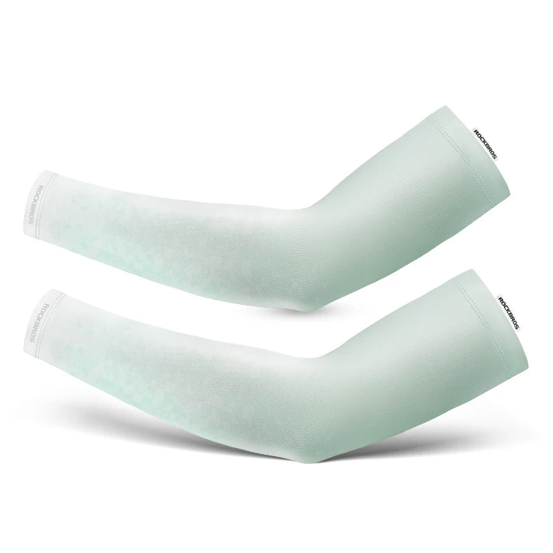 ROCKBROS Arm Sleeves Ice Fabric Breathable Quick Dry Running Sun UV Protection Outdoor Running Fishing Men Women Summer Sleeves