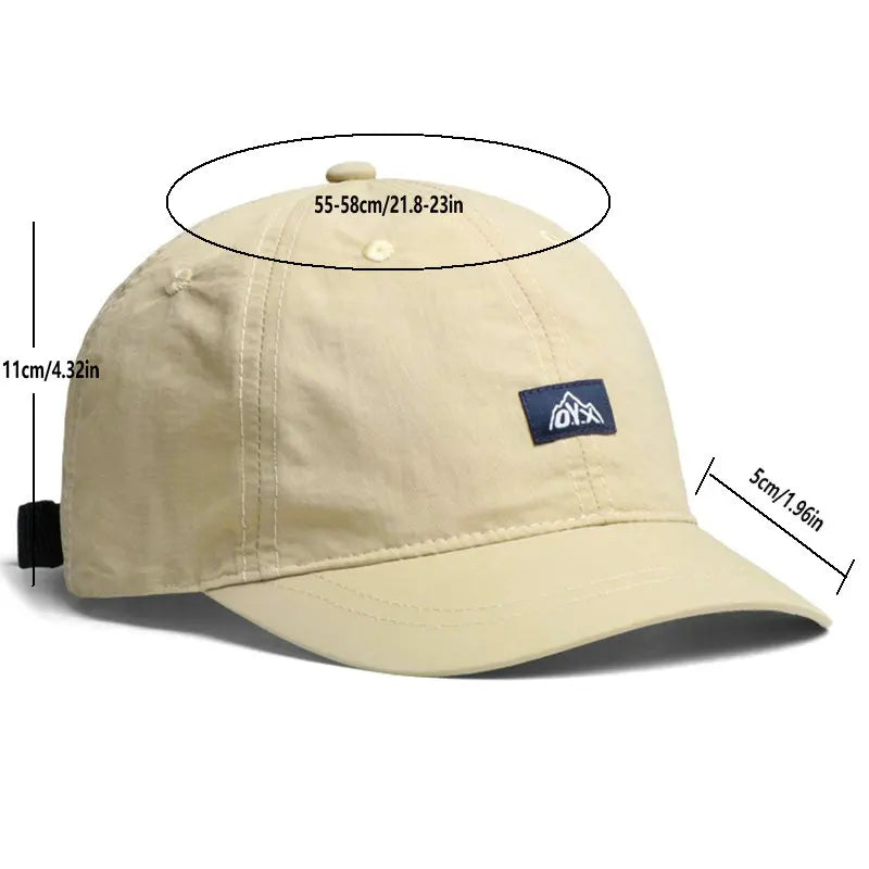 Unisex Retro Baseball Cap With Short Brim, Adjustable And Quick-drying Peaked Hat, Ideal Choice For Gifts