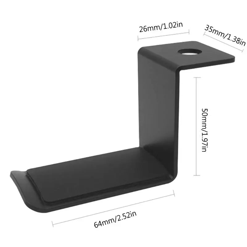 Portable Aluminum Alloy Headphone Stand Holder Rotary Hanging Hook Metal Headset Hanger