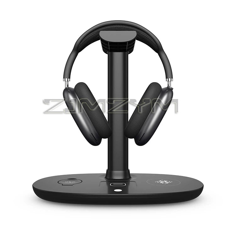 4In1 Headphones Stand For Airpods Max Detachable Headset Holder Hanger Wireless Charger For Phone Watch Bluetooth Headset