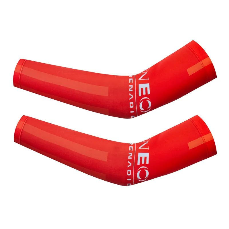 UAE Team UV Protection Bicycle Sleeves Sunscreen Arm Warmer Running Cycling Mtb Arm Cover Cuff for Sports Fitness