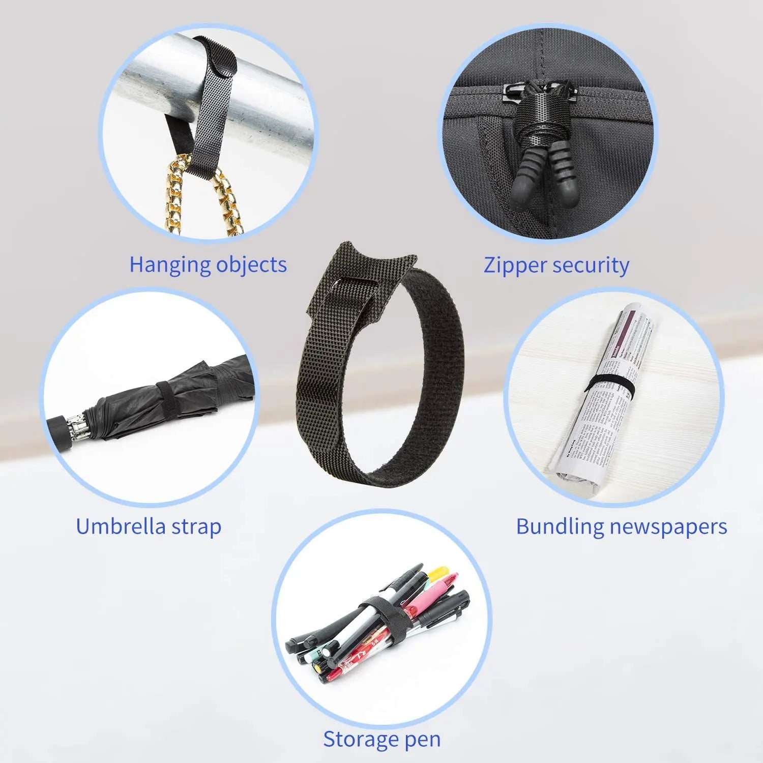 10-100pcs Releasable Cable Organizer Ties Mouse Earphones Wire Management Nylon Cable Ties Reusable Loop Hoop Tape Straps Tie