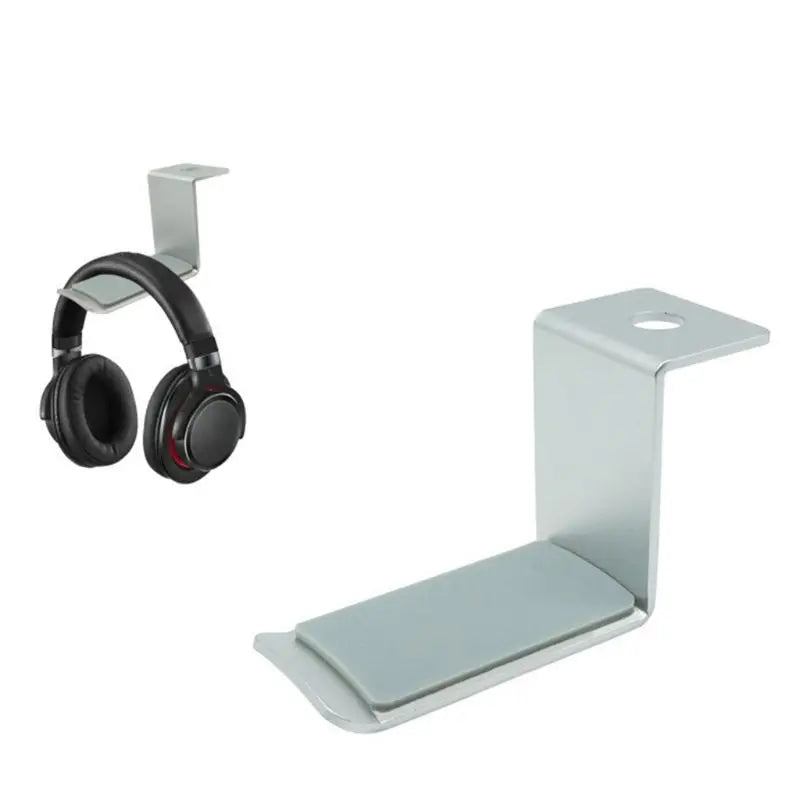 Portable Aluminum Alloy Headphone Stand Holder Rotary Hanging Hook Metal Headset Hanger