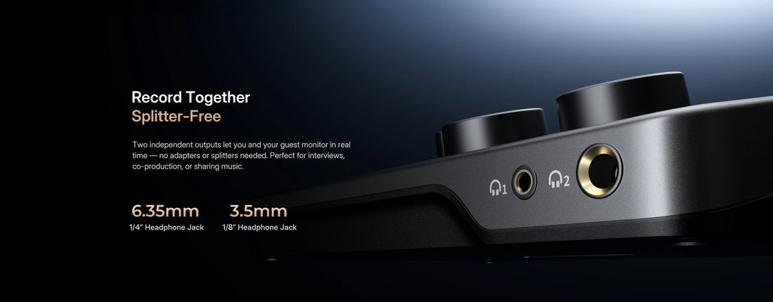 MAONO P2 Hybrid USB Audio Interface Mixers Dual XLR for PC Phone iPad Guitar 56dB Gain Loopback for Podcast Streaming Recording