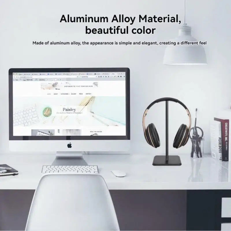 Universal Headphone Stand Plastic Headset Holder Flexible Support Desktop Hanger Dual Use For Headphone Mobile Phone Accessory