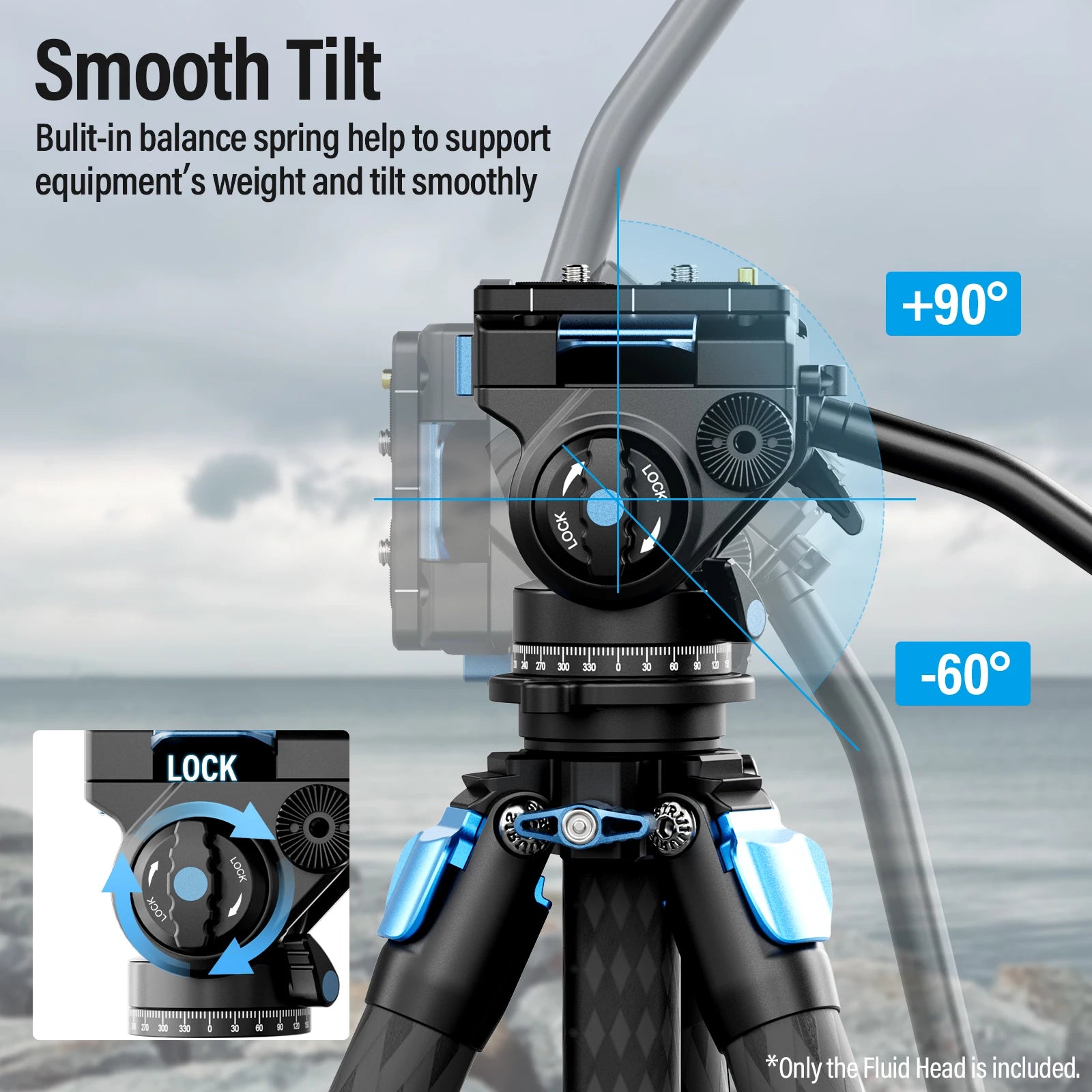 SIRUI ST-124 Carbon Fiber Video Tripod With VA-5X Fluid Video Head For Canon Sony DSLRs Video Camera Professional Tripod