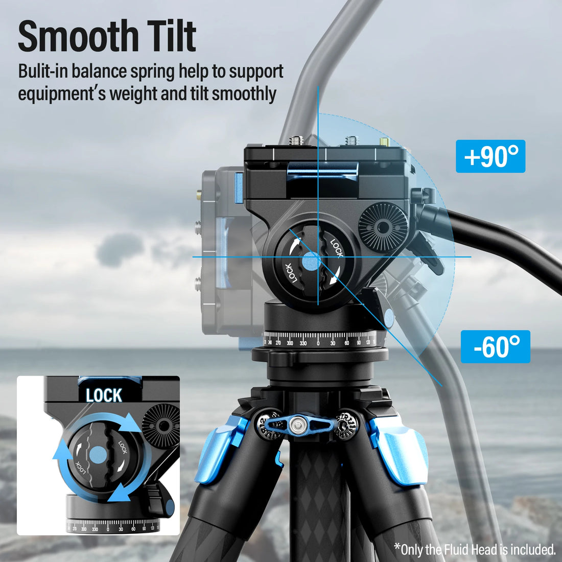 SIRUI ST-124 Carbon Fiber Video Tripod With VA-5X Fluid Video Head For Canon Sony DSLRs Video Camera Professional Tripod