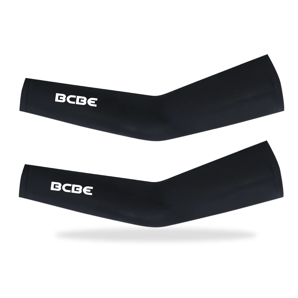BCBE-ING Ice Silk Cycling Arm Sleeves Sports Sun UV Protection Outdoor Travel Running Gym Fitness Cool Summer Road Arm Sleeves
