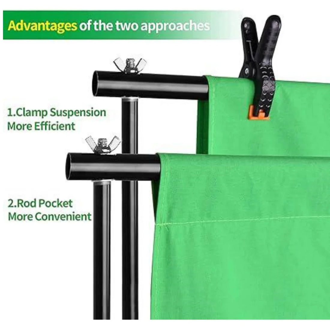 Photography Background Stand Kit With Backdrops Cloth Stand Support System 2.6X3M for Photo Studio Chroma Key Green Screen Frame
