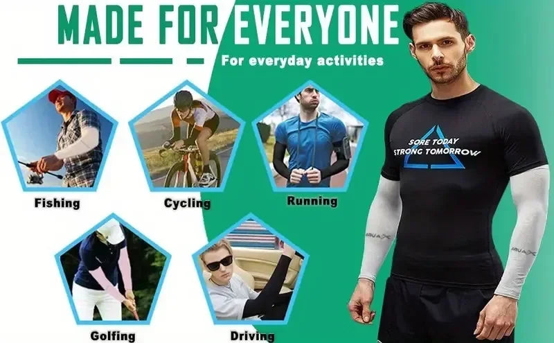 3 Pair of Breathable Sun Protection Sleeves - Breathable & UV Protective Gear for Sports, Driving, & Outdoor Adventures