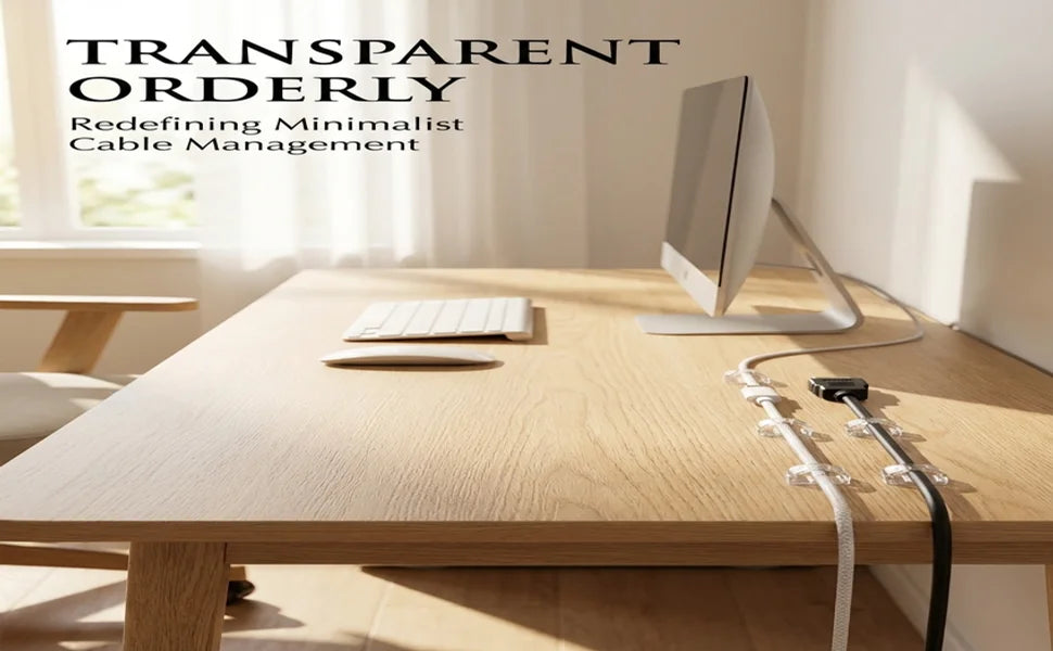 Cable Clips Organizer,Self-Adhesive Cord Holders, Multiple Sizes Reusable Wire Management Kit,Acrylic Glue Easy Clean,Keep Desk