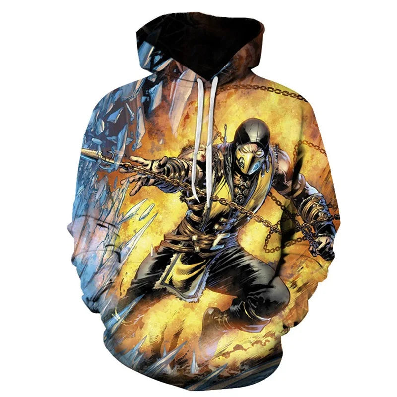 Mortal Kombat Game 3D Print Hoodie Men Women Streetwear Fashion Hoodies Oversized Pullovers Hooded Sweatshirts Tops Man Clothing