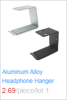 Portable Aluminum Alloy Headphone Stand Holder Rotary Hanging Hook Metal Headset Hanger