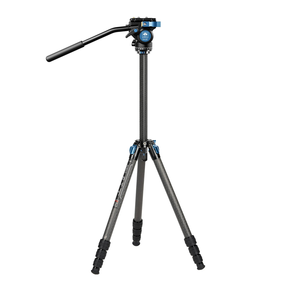 SIRUI ST-124 Carbon Fiber Video Tripod With VA-5X Fluid Video Head For Canon Sony DSLRs Video Camera Professional Tripod